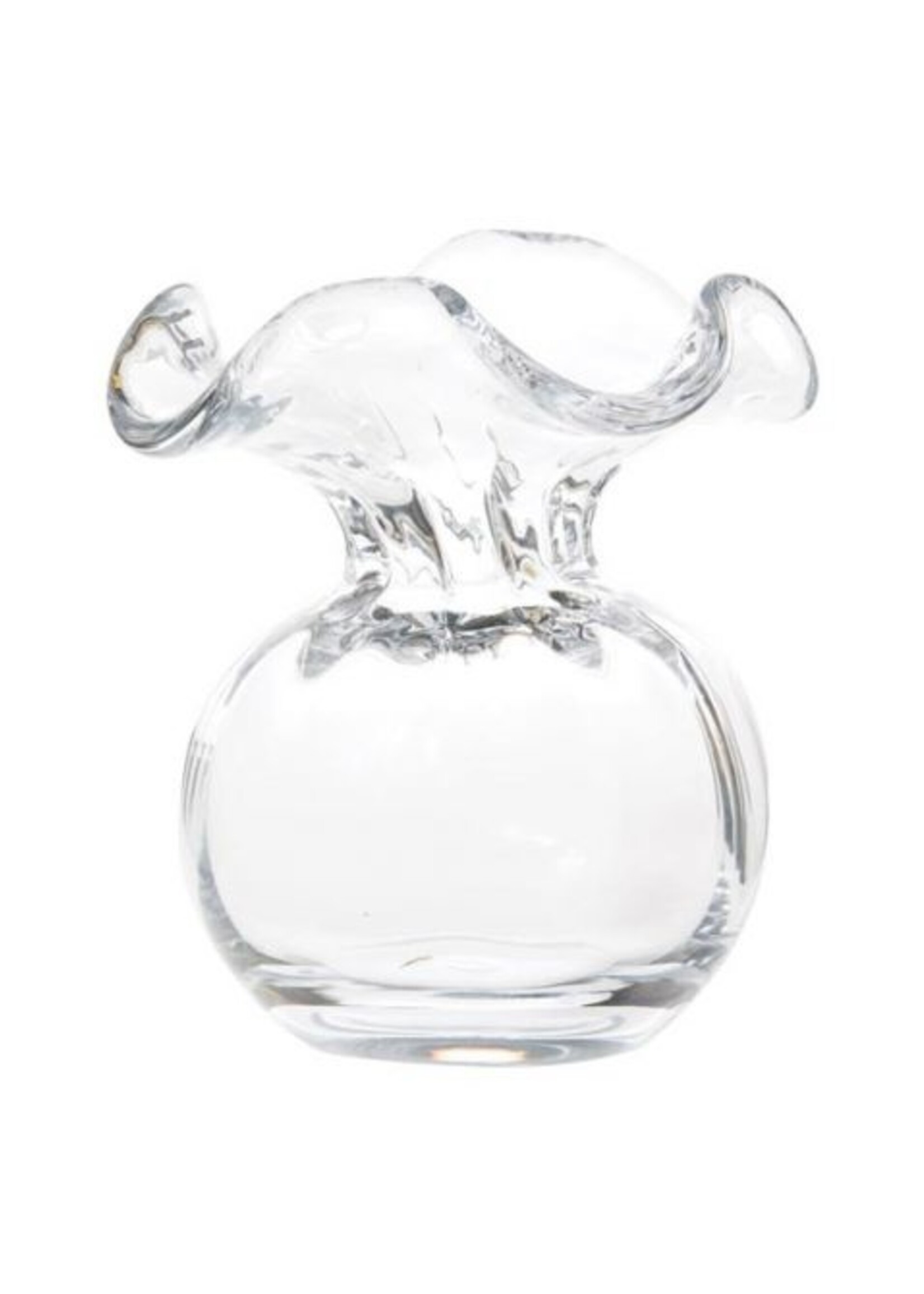 Vietri Hibiscus Glass Clear Bud Vase
