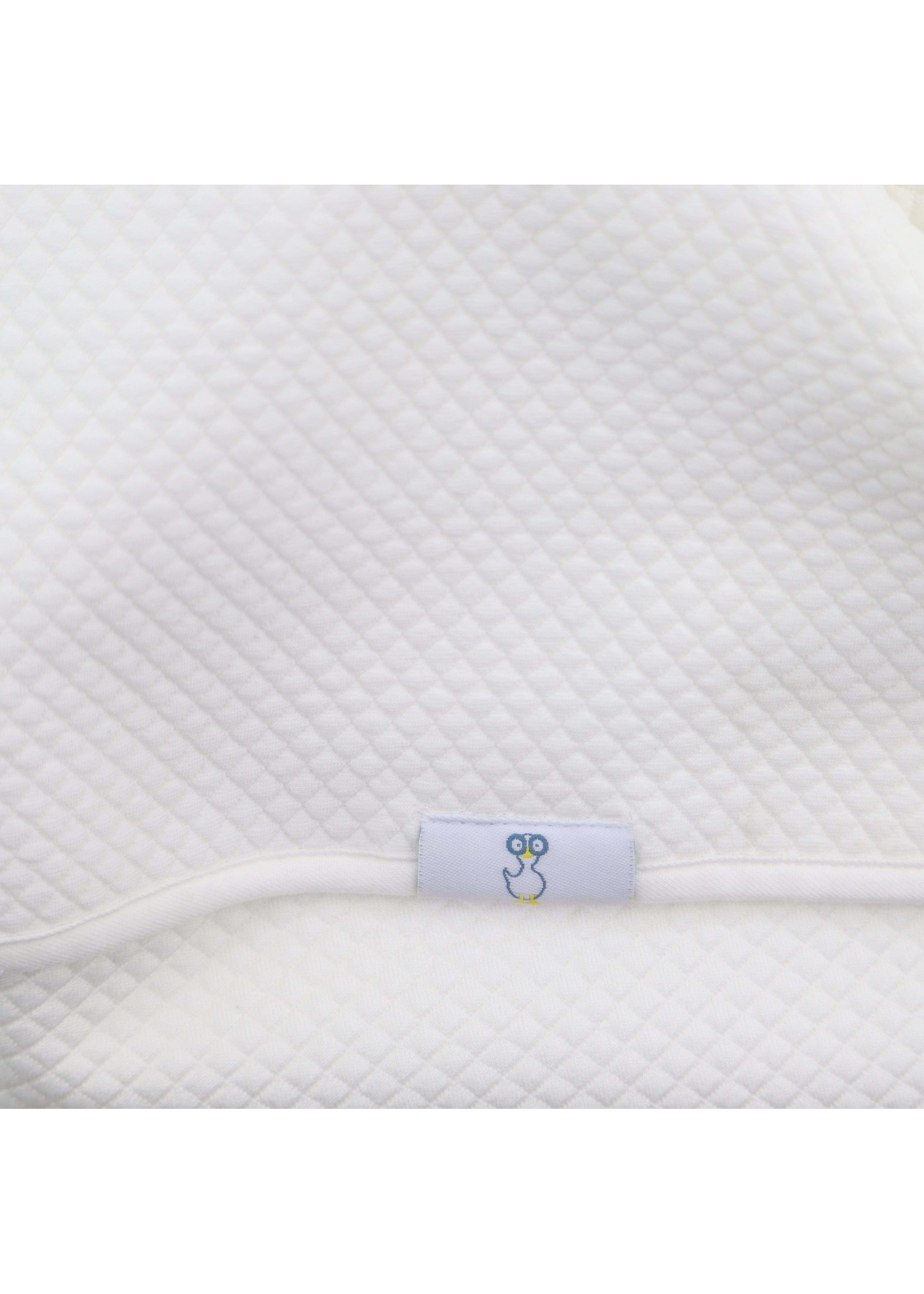 Textured White Knit Blanket