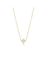 enewton 16" Gold Necklace - Signature Cross Off White