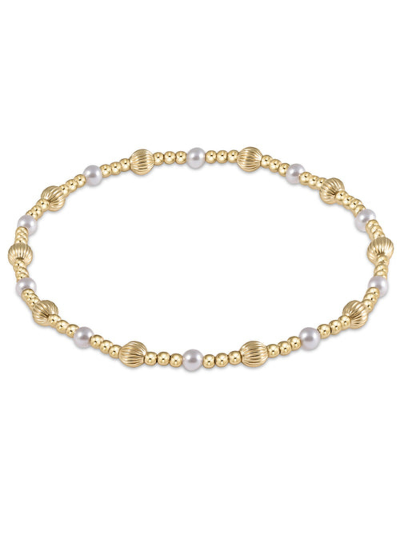 enewton Dignity Sincerity Pattern 4mm Bead Bracelet - Pearl