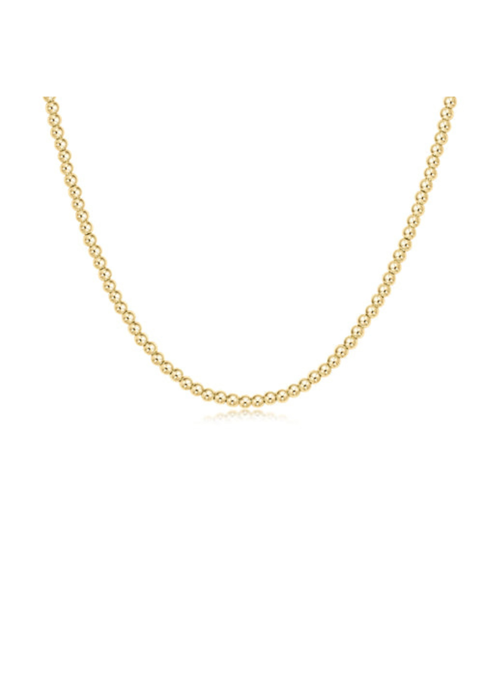 enewton 15" Choker Classic Gold 3mm bead