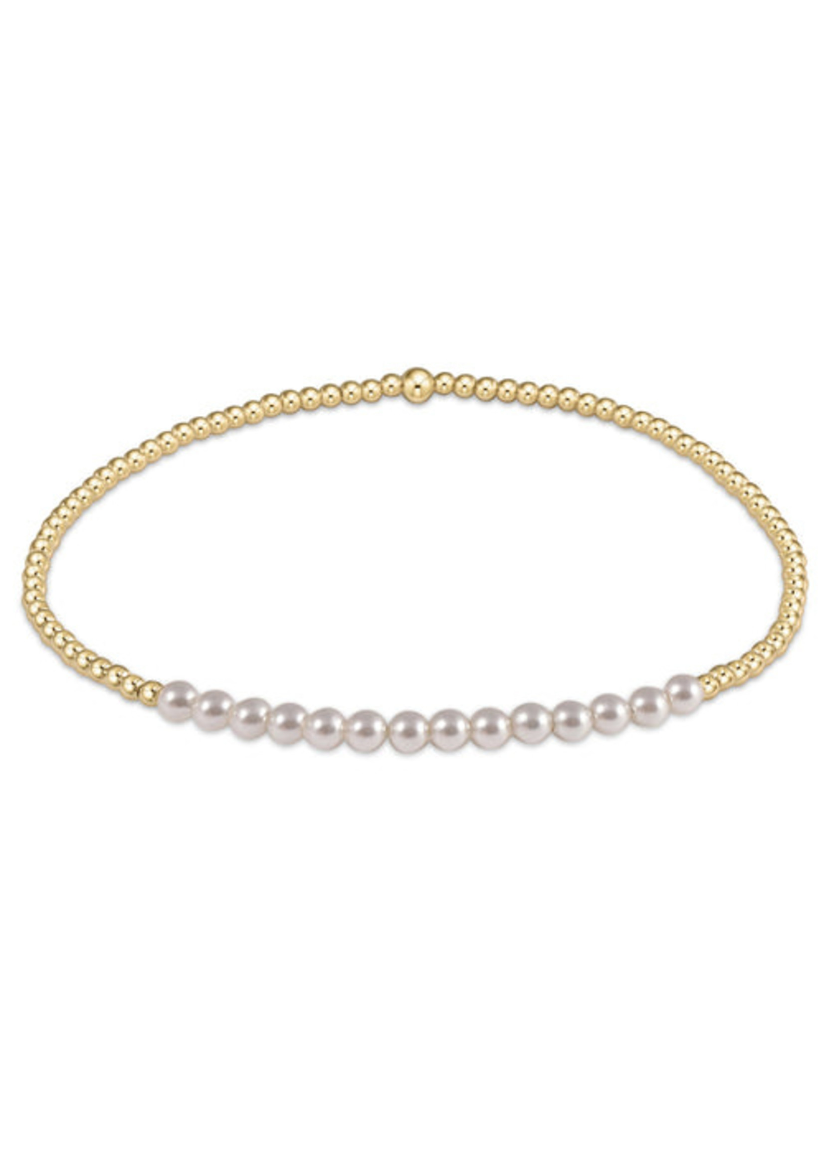 enewton Gold Bliss 2mm Bead Bracelet - Pearl