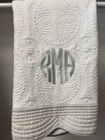 Oriental Products Signature Baby Quilt w/ Monogram  Gray