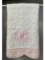 Oriental Products Signature Baby Quilt w/ Monogram  Pink