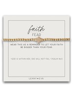 Lenny & Eva Faith over Fear Stretch Bracelet - Gold/Gold