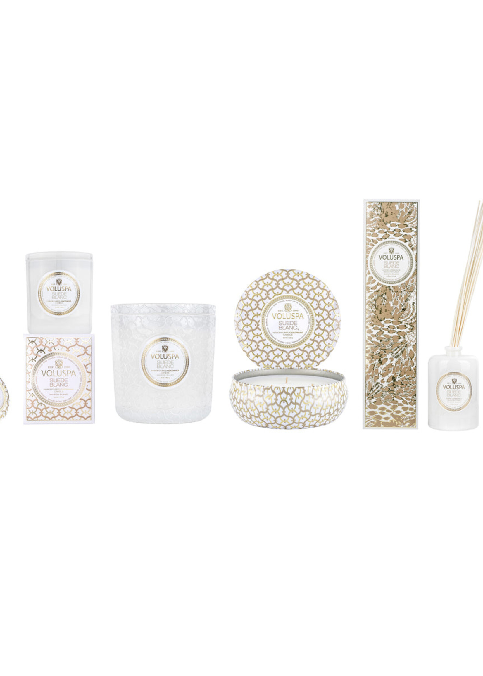 voluspa Voluspa Suede Blanc Reed Diffuser
