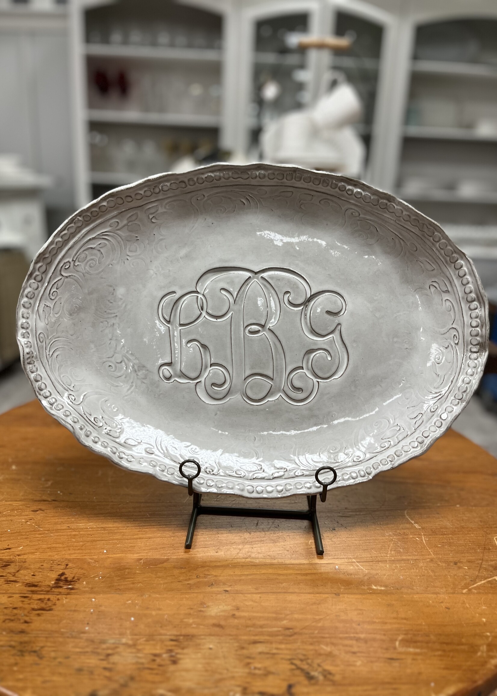 dixie pottery Lizzy Veronica Monogrammed Tray
