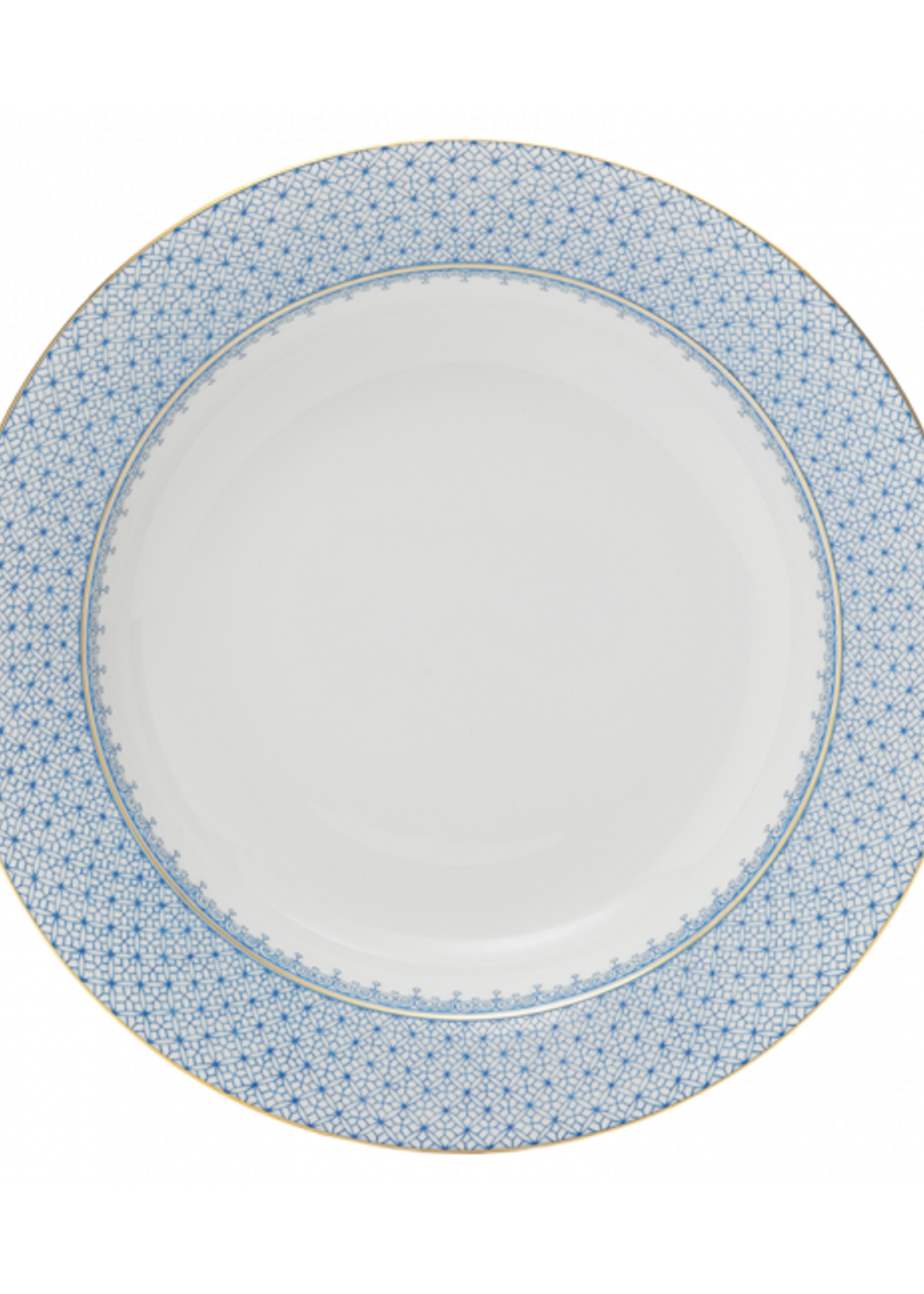 Mottahedeh Mottahedeh Cornflower Lace Rim Soup Plate