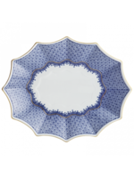 Mottahedeh Mottahedeh Blue Lace Footed Tray, Large