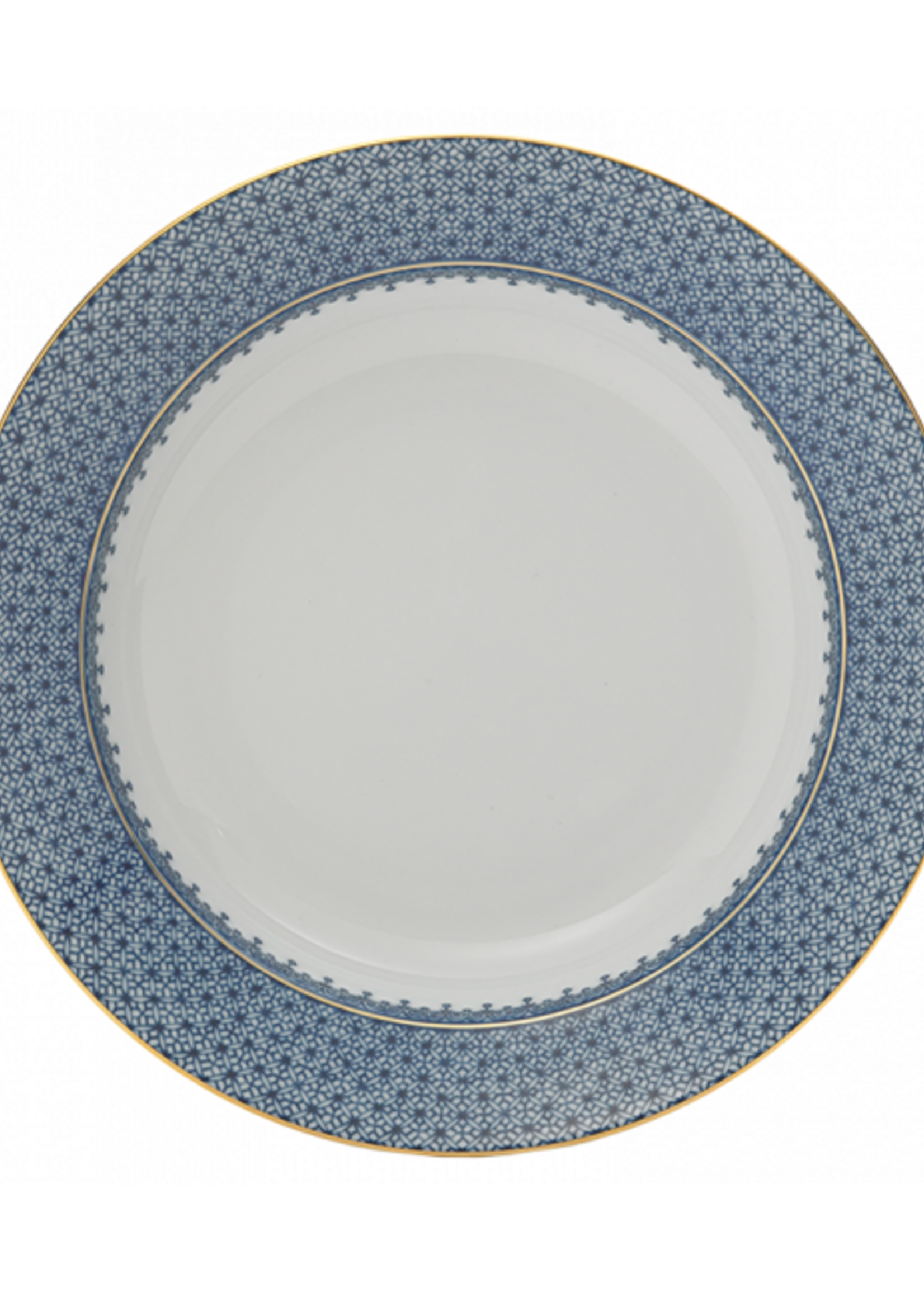 Mottahedeh Mottahedeh Blue Lace Rim Soup Plate