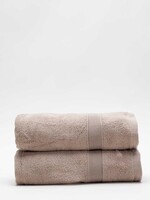 CB Station Set of 2 Taupe Monogrammed Cotton Hand Towels