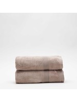 CB Station Set of 2 Taupe Monogrammed Cotton Hand Towels