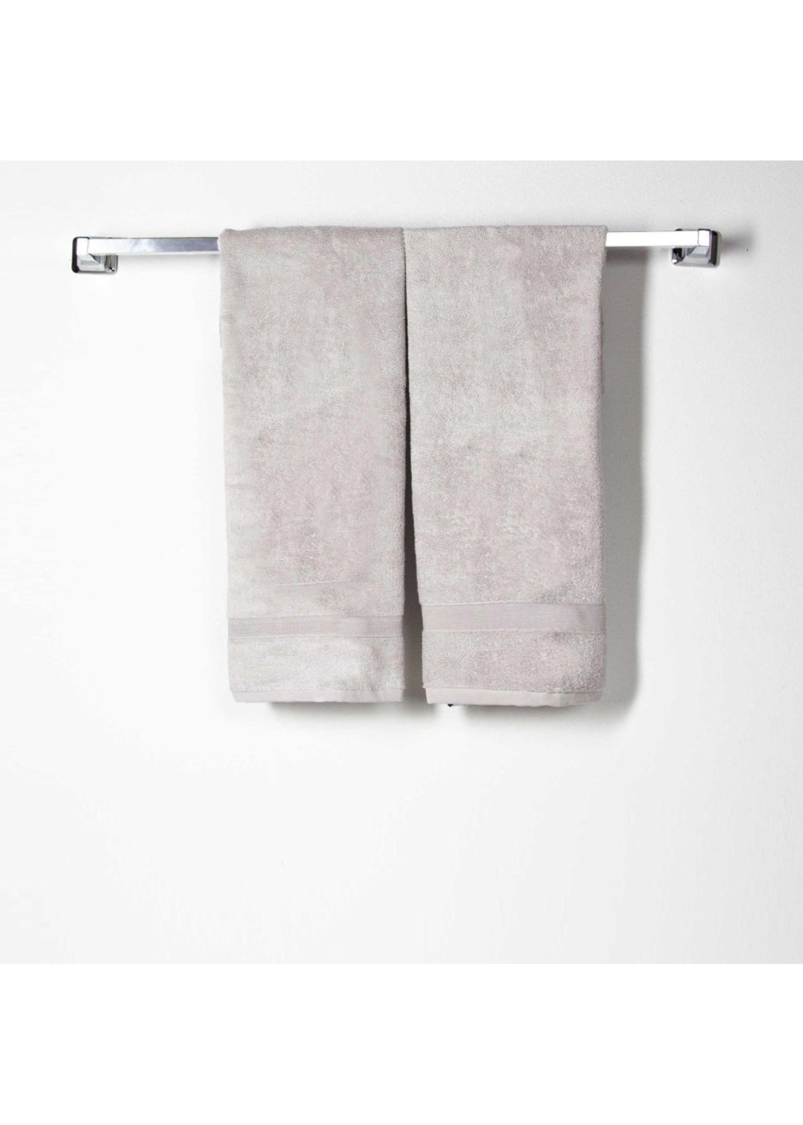 CB Station Set of 2 Grey Monogrammed Cotton Hand Towels