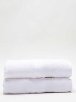 CB Station Set of 2 White Monogrammed Cotton Hand Towels