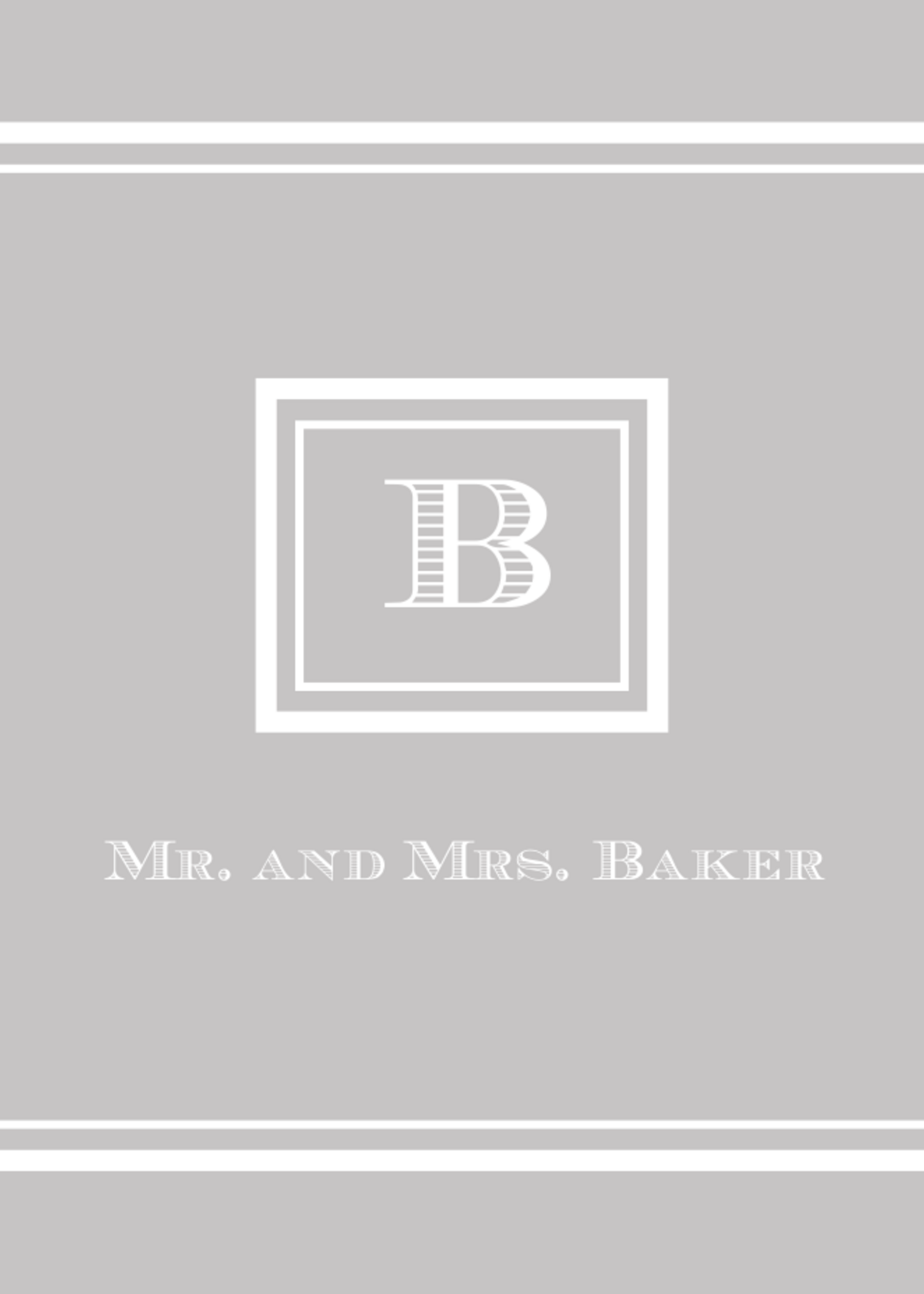 printswell Gray Folded Note Set of 50