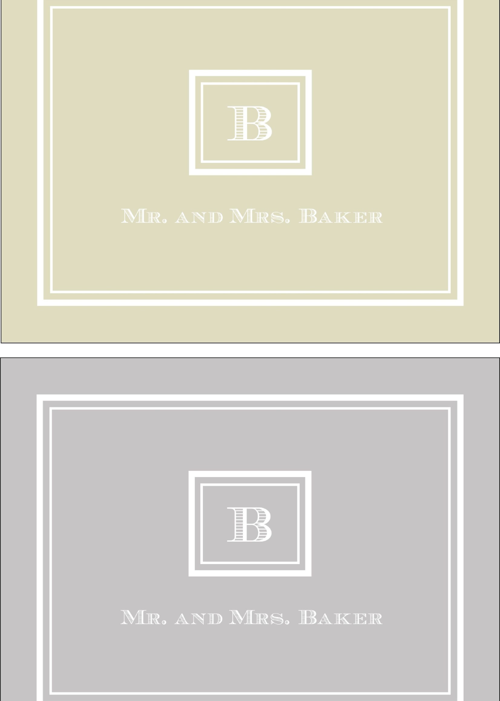 printswell Gray Folded Note Set of 50