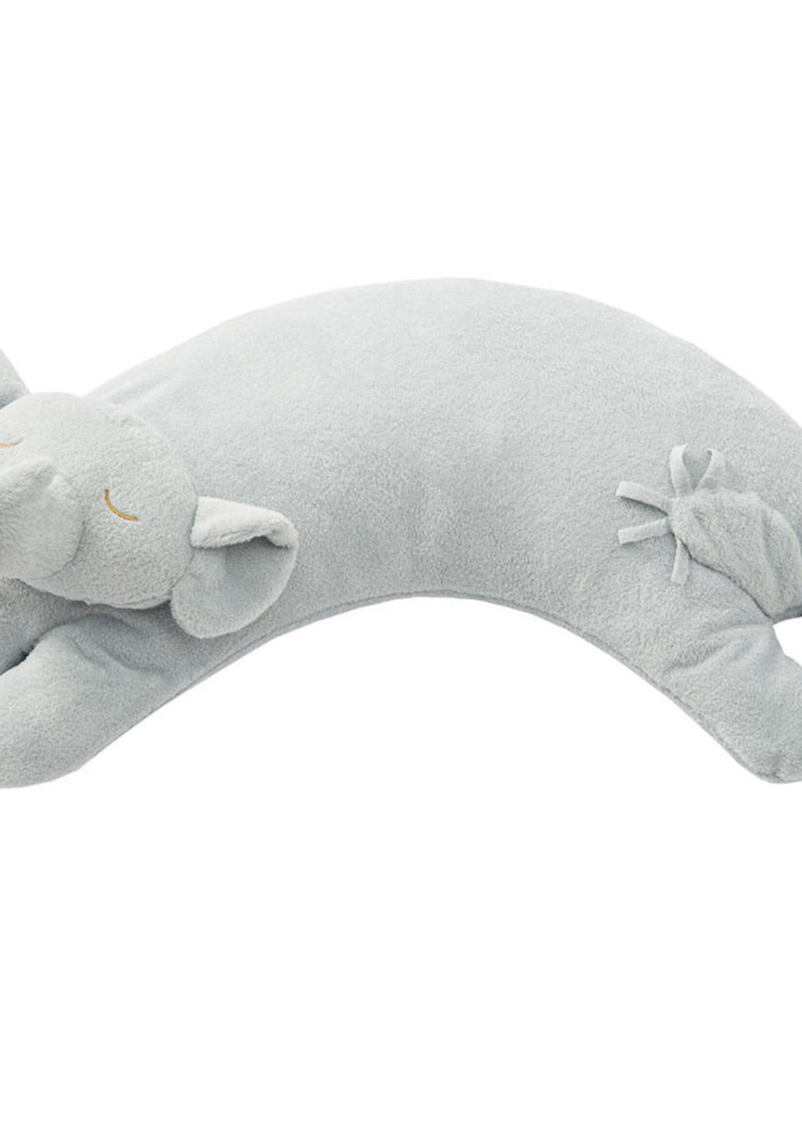Angel Dear Curved Pillow - Grey Elephant