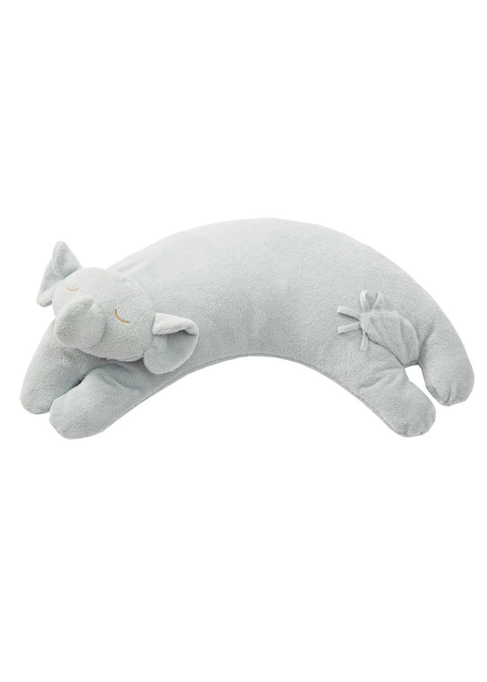 Angel Dear Curved Pillow - Grey Elephant