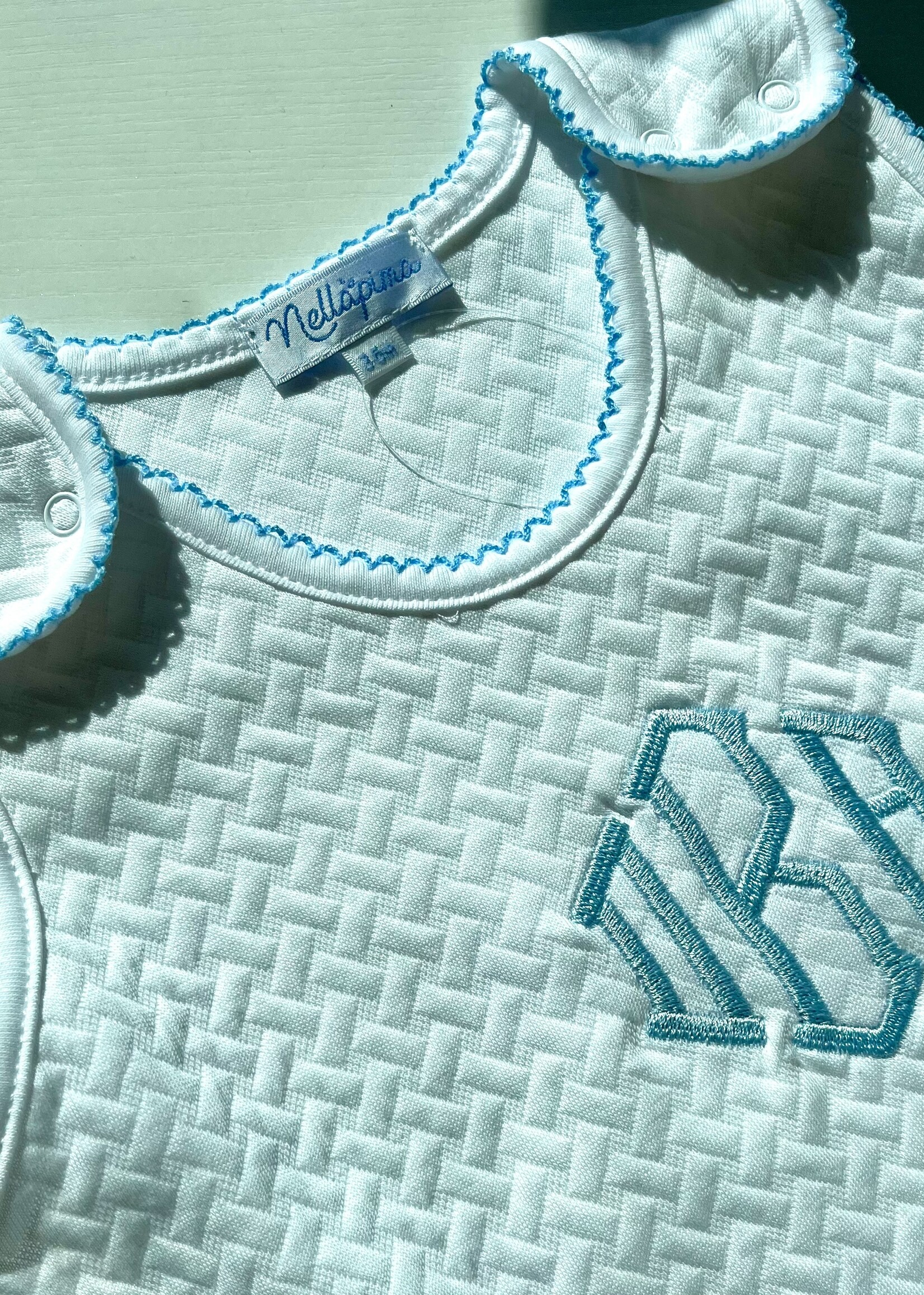 Nellapima Quilted Baby Sack Blue Trim