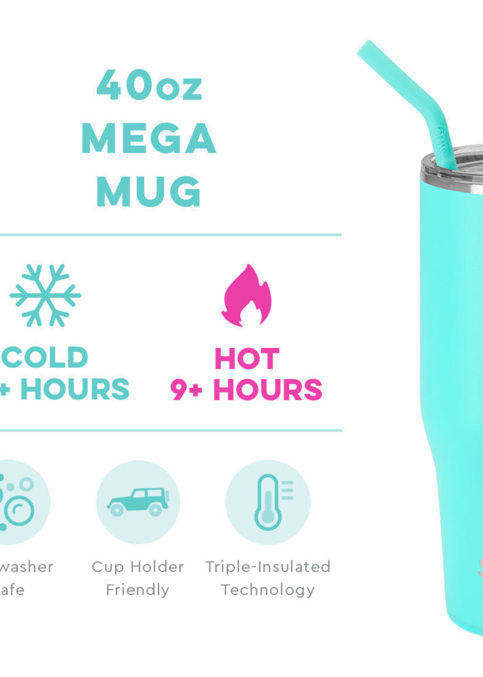 swig Swig Hydrangea Mega Mug 40 oz