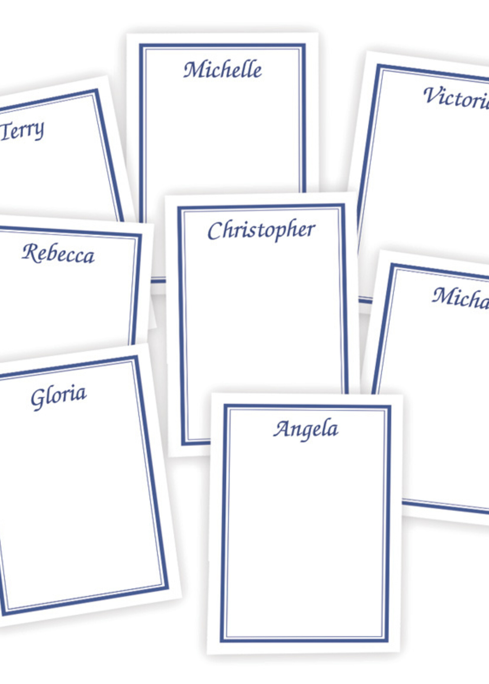 Embossed Graphics Santa Cruz 8 Tablet Set w/Border (100 sheets each) enter up to 8 names