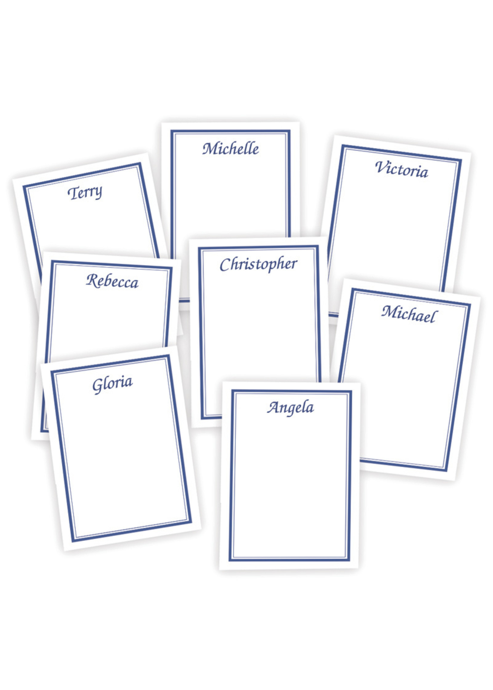 Embossed Graphics Santa Cruz 8 Tablet Set w/Border (100 sheets each) enter up to 8 names