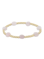 enewton Admire Gold 3mm Bead Bracelet - Pink Opal