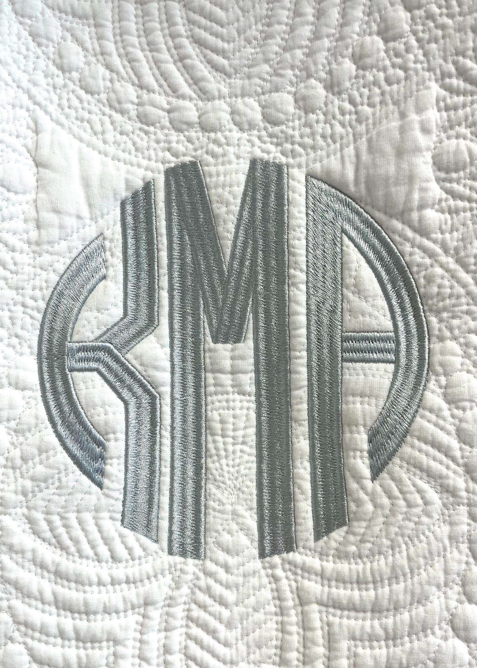 Oriental Products Signature Baby Quilt w/ Monogram  Pink