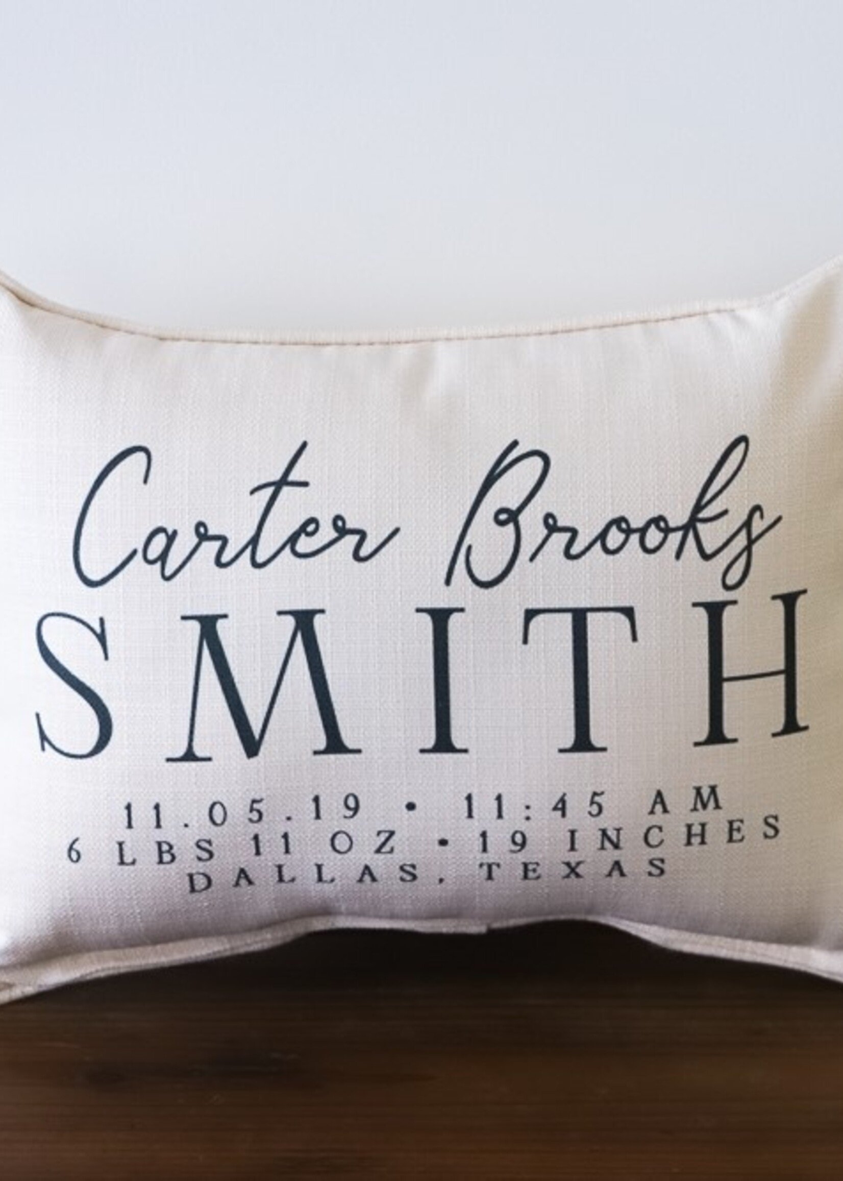 The Little Birdie Birth Announcement Pillow  3-4 week turnaround