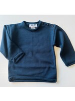 fingerprints Monogrammed Navy Roll Neck Sweater