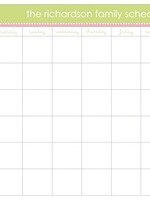 printswell Yellow Gingham Family Schedule Notepad (60 sheets)