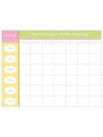 printswell Yellow Gingham Family Schedule Notepad (60 sheets)