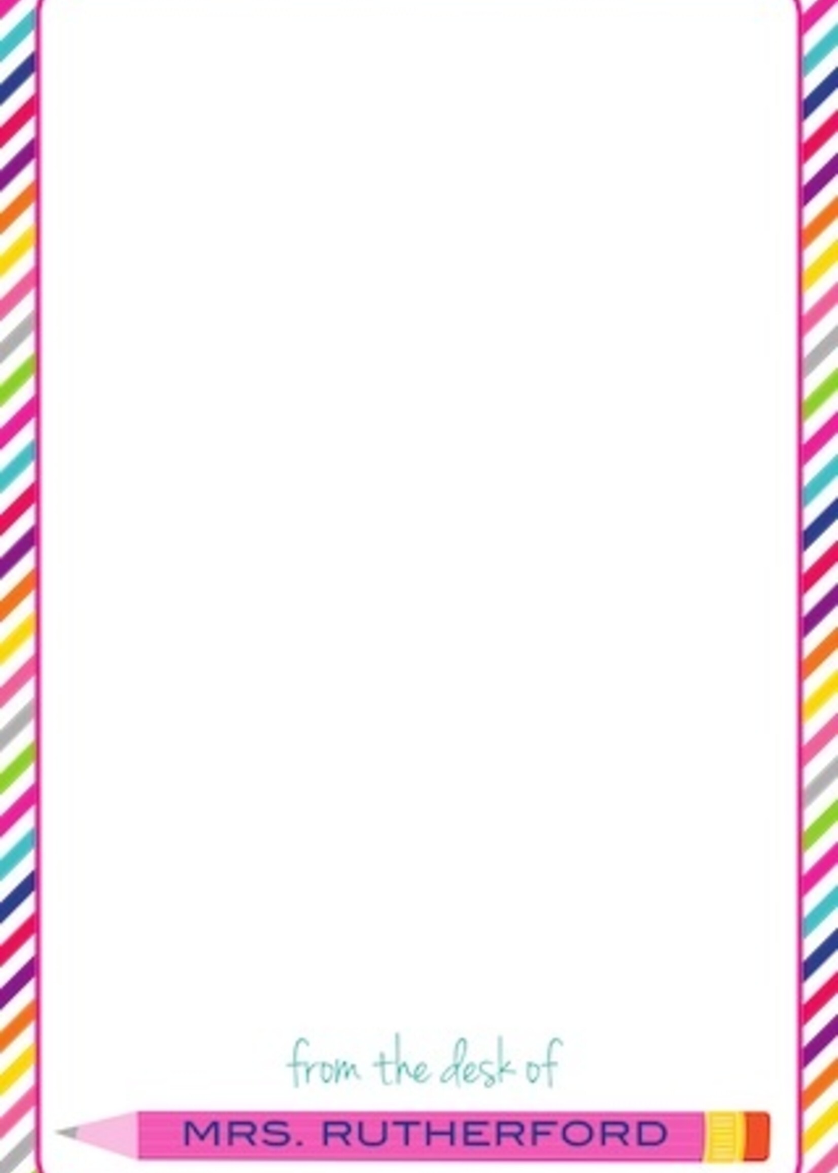 printswell Pink Pencil Notepad (50 sheets) Set of 2 pads
