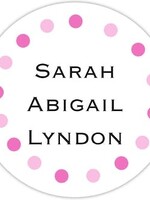 printswell Pink Dots Water Resistant Labels (Set of 48)