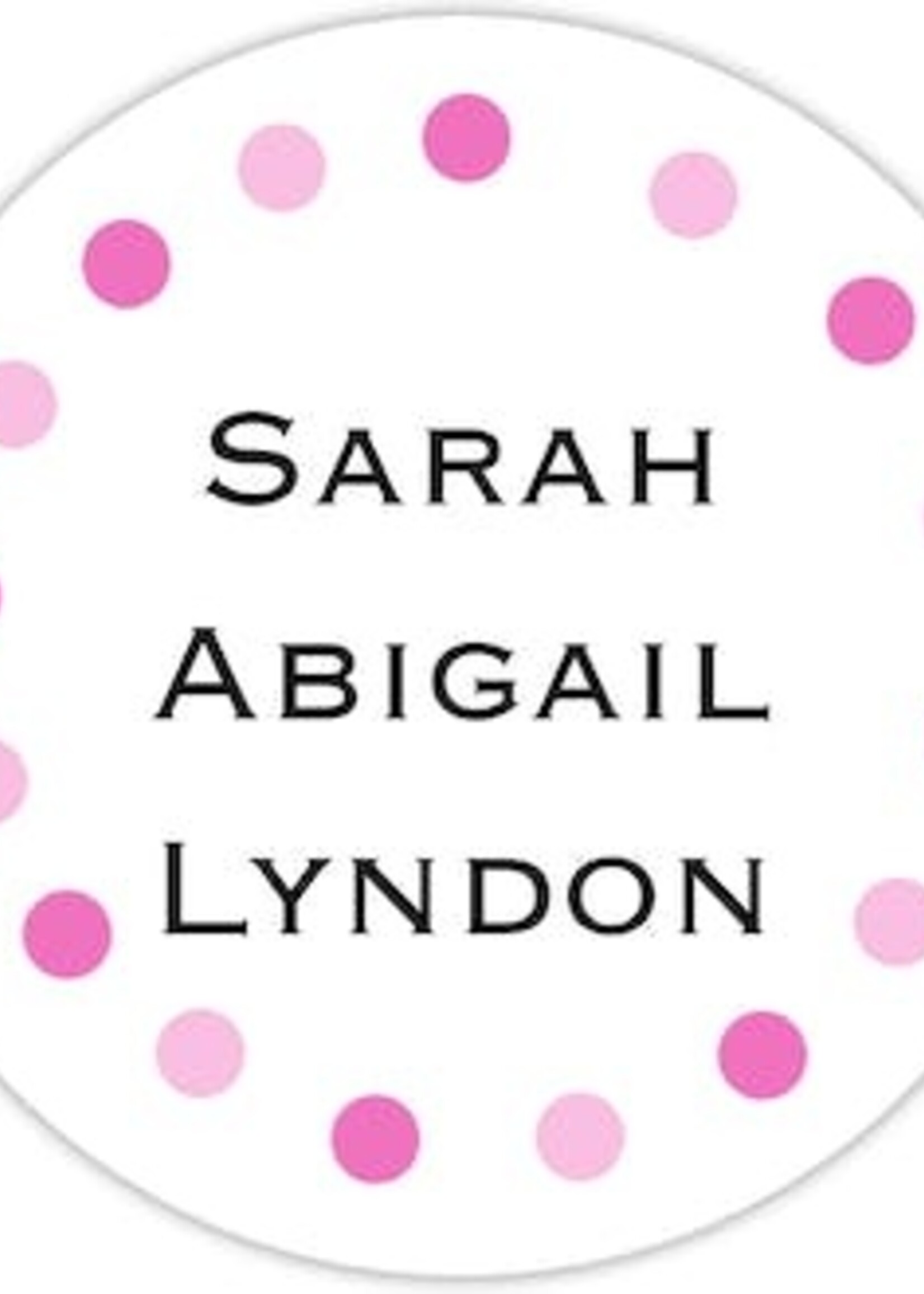 printswell Pink Dots Water Resistant Labels (Set of 48)