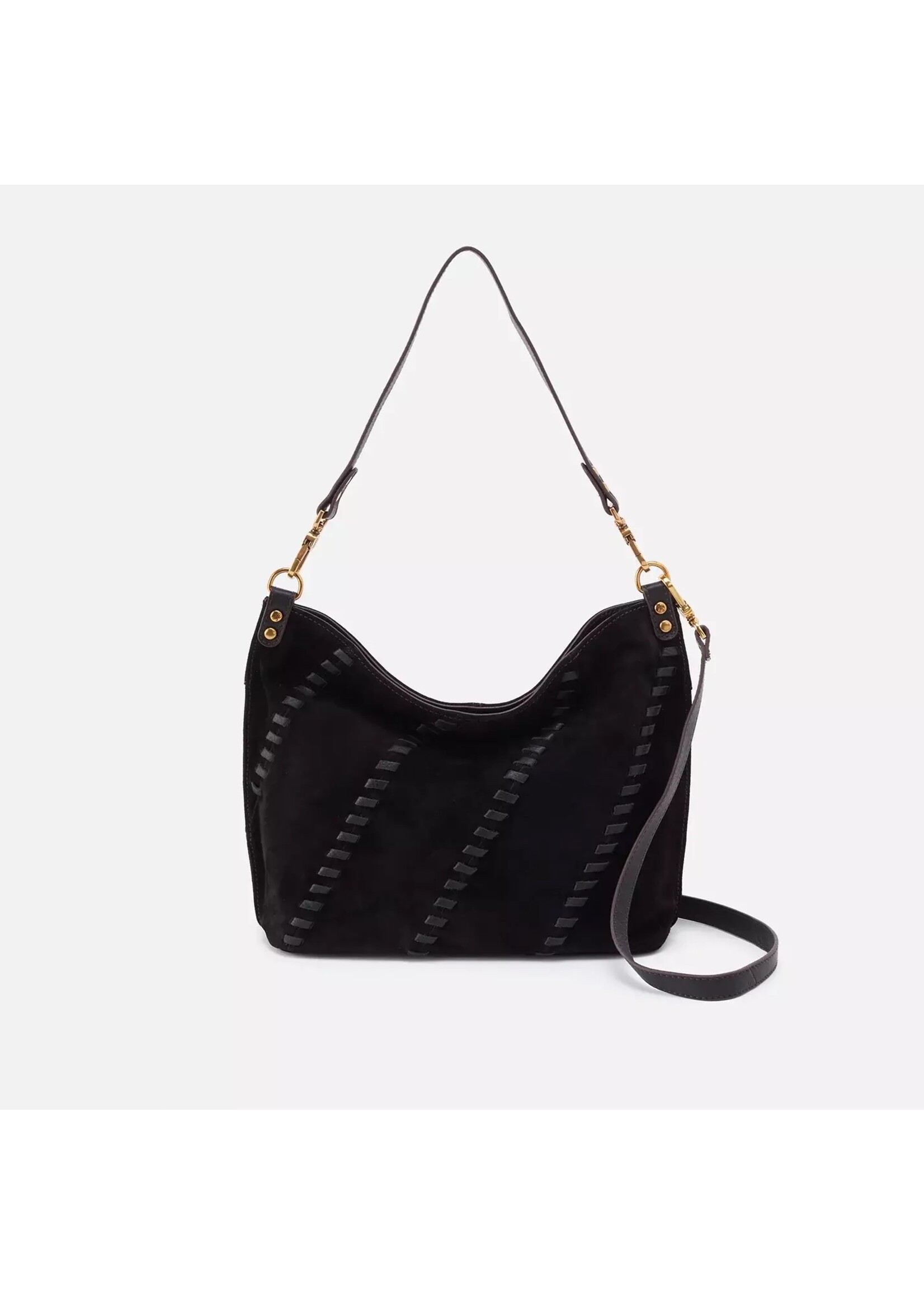 hobo Pier Shoulder Bag -Suede Black