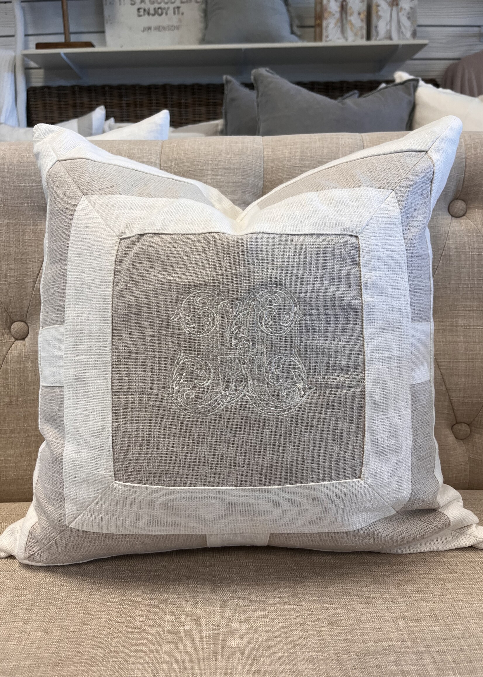 Saro Trading Company Geometric Pillow - Square