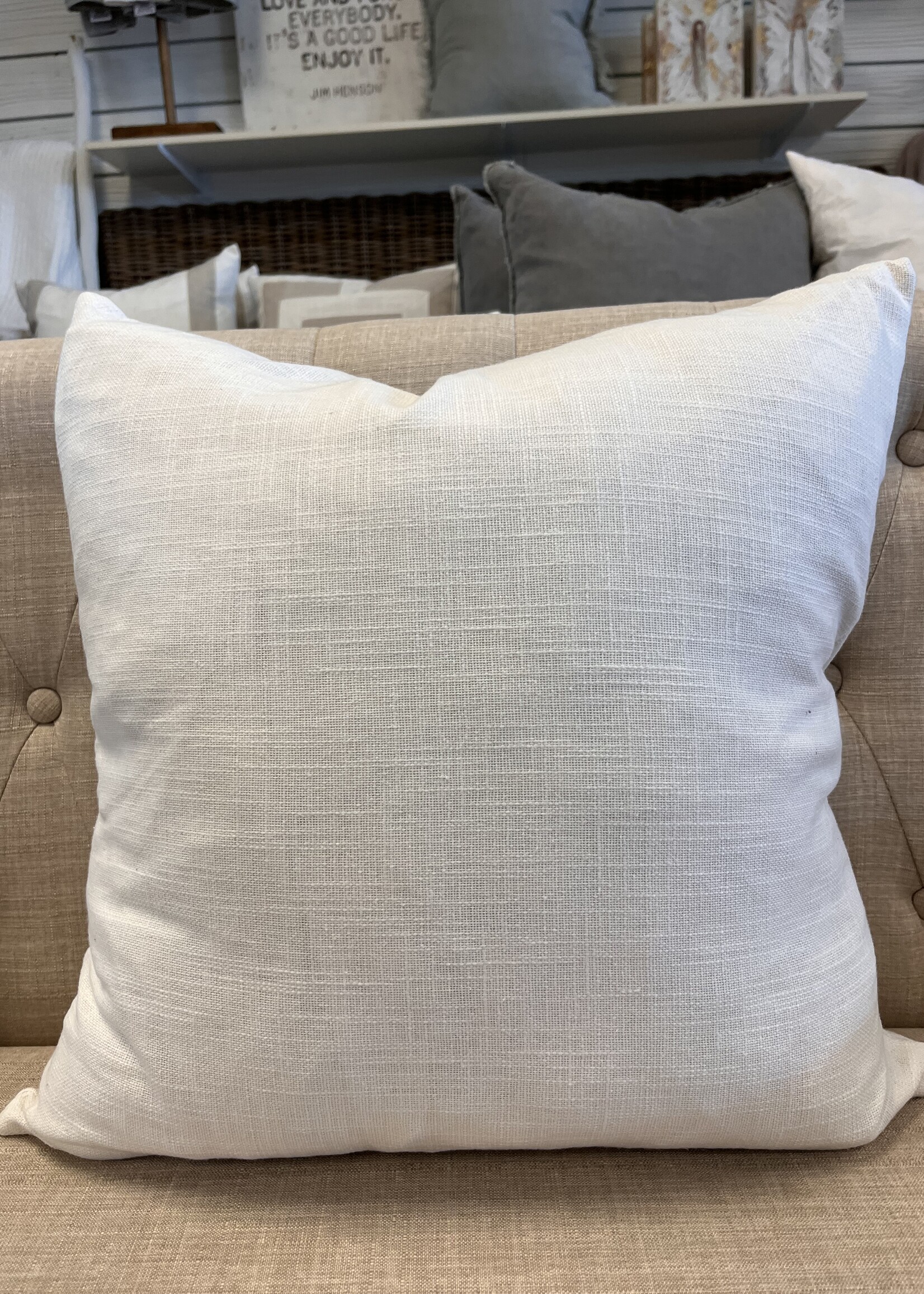 Saro Trading Company Banded Pillow - Square