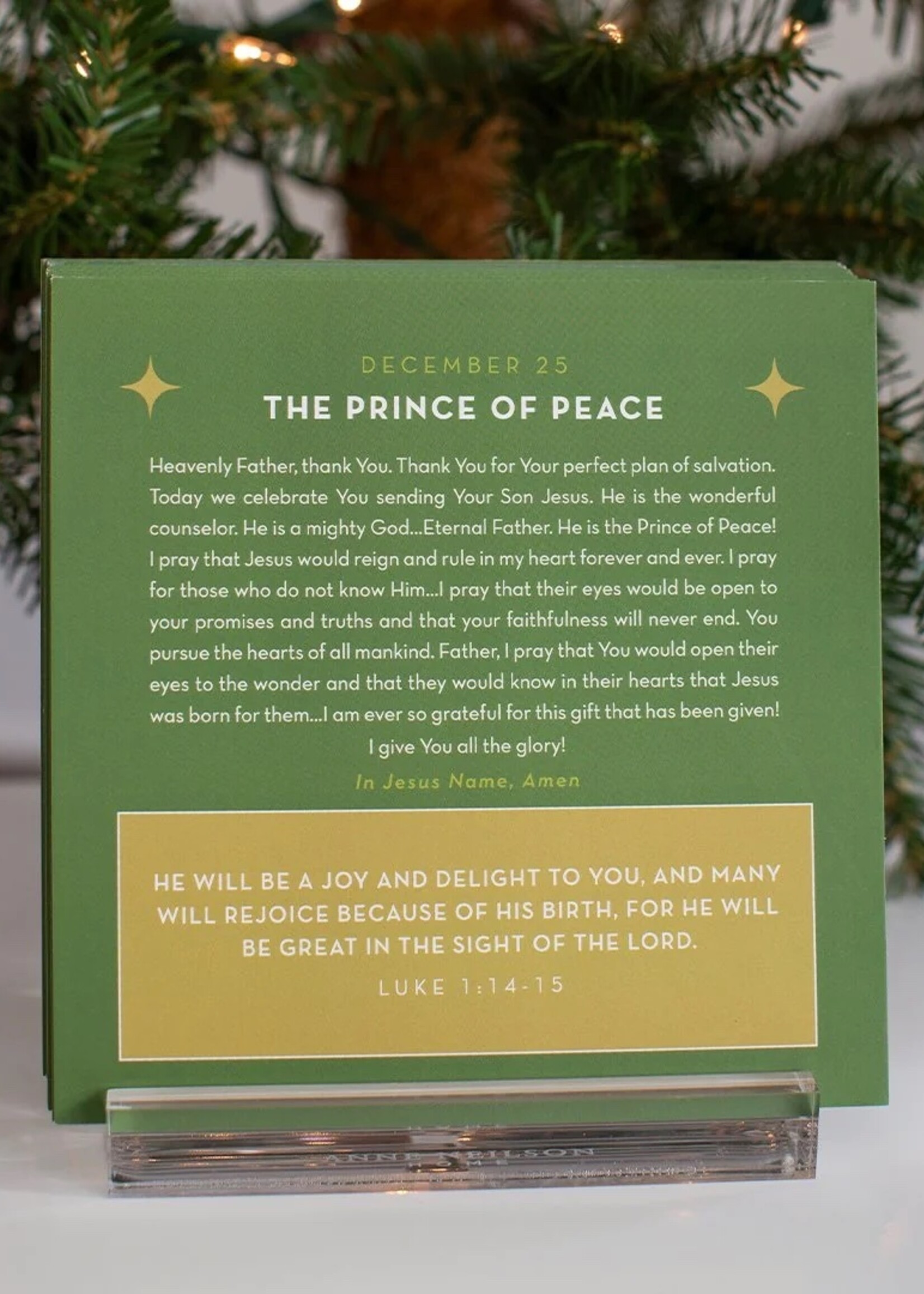 Anne Neilson Home 25 Days of Prayer and Scripture w/Acrylic Stand