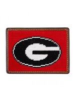 Smathers & Branson Georgia Red Needlepoint Card Wallet