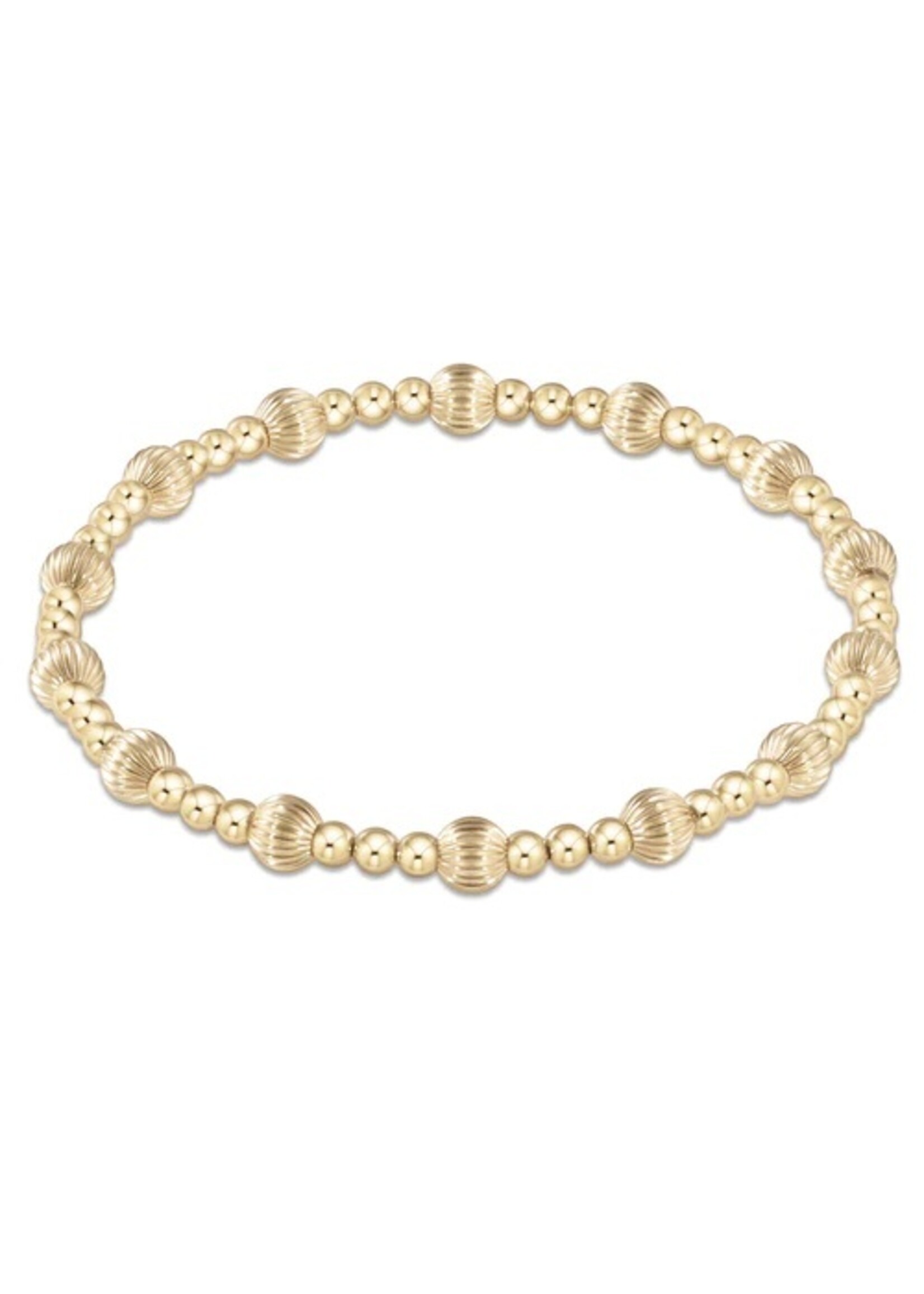 enewton Dignity Sincerity Pattern 5mm Bead Bracelet - Gold