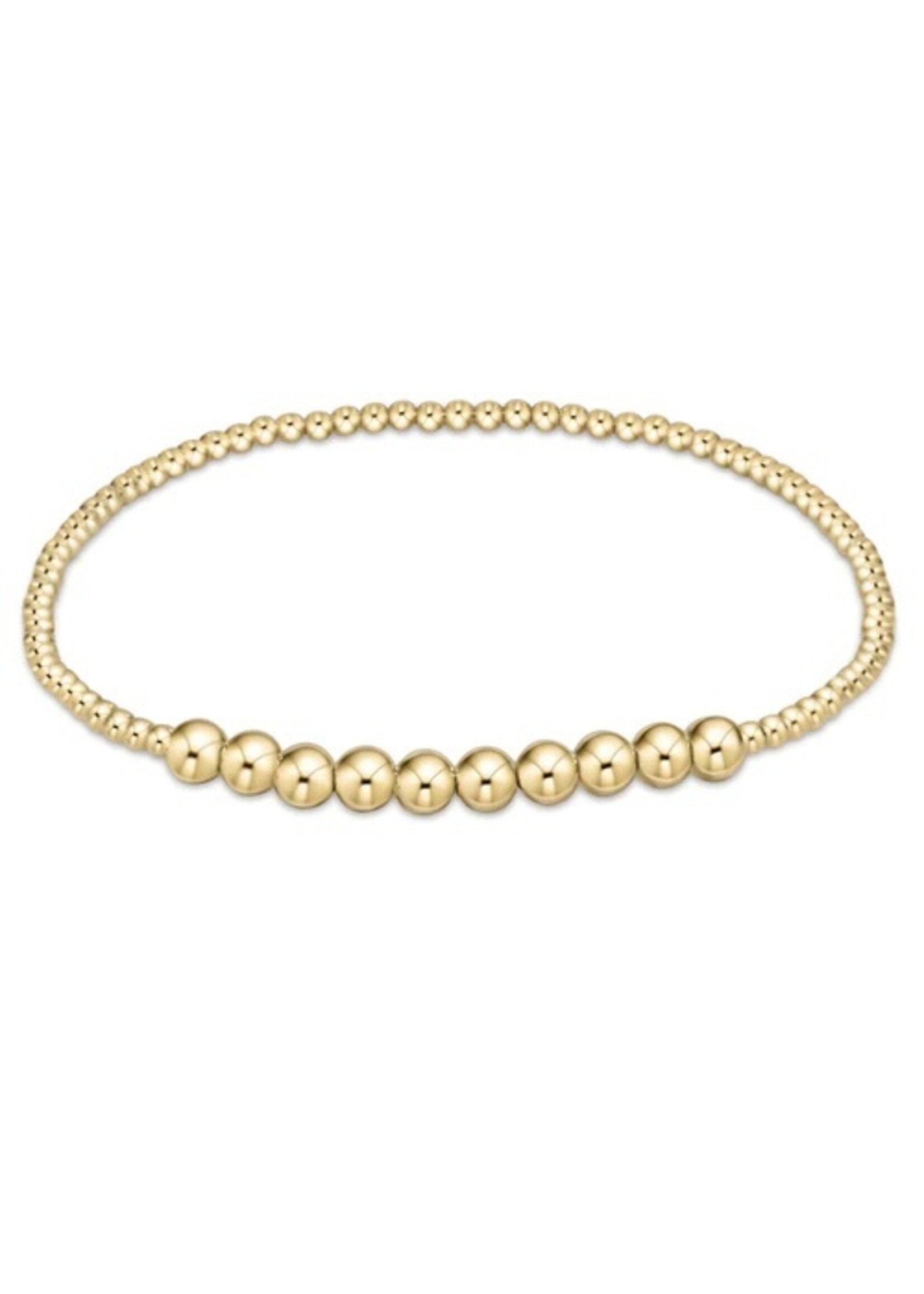 enewton Classic Gold Beaded Bliss 2mm Bead Bracelet - 4mm Gold