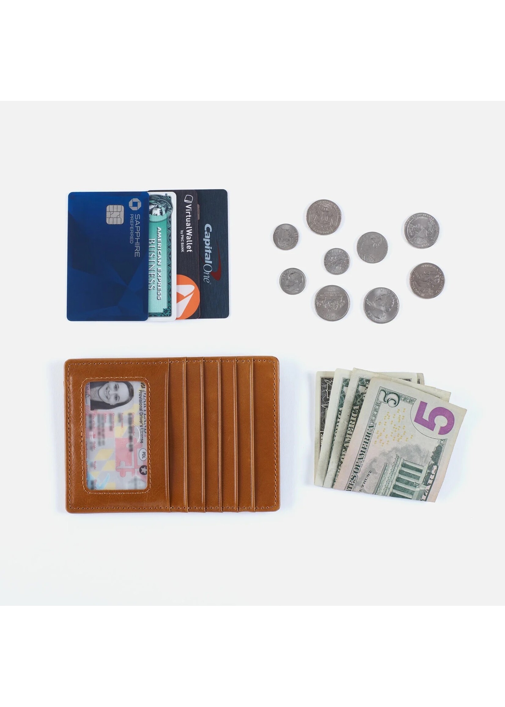 hobo Euro Slide Card Case - Light Grey