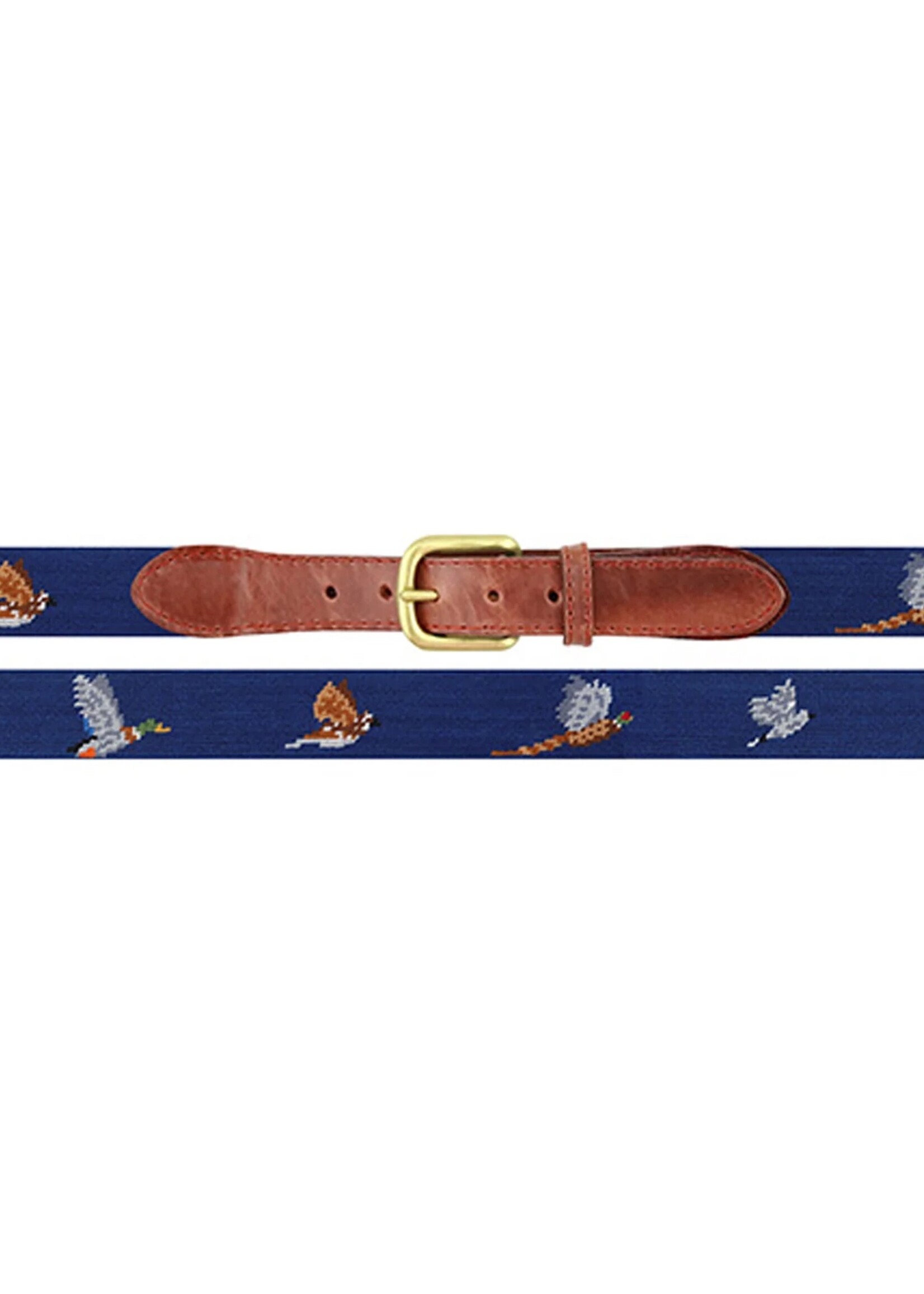 Smathers & Branson Needlepoint Belt Game Birds (Size 44)