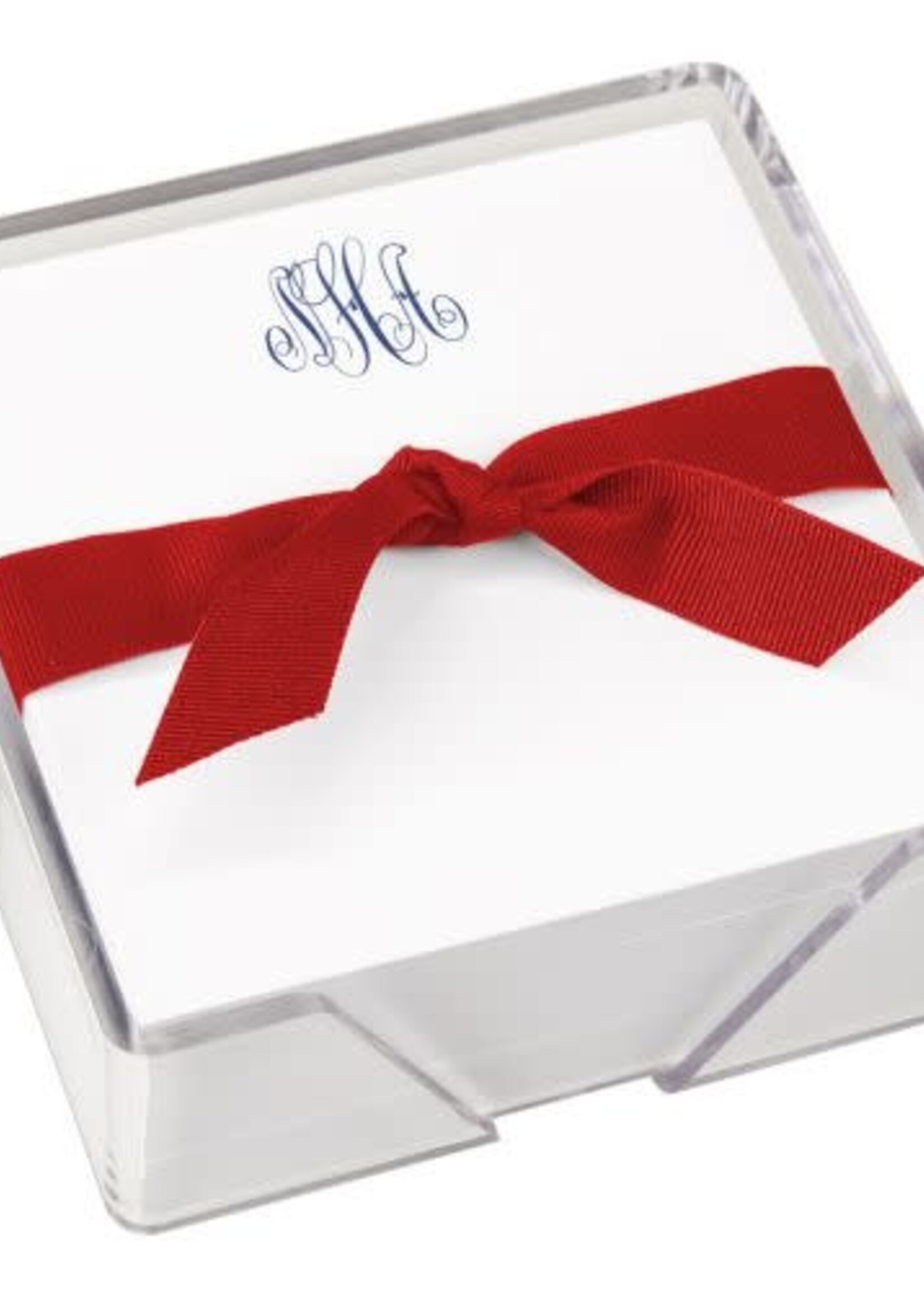 Embossed Graphics Delavan Monogram Memo Square - with Holder