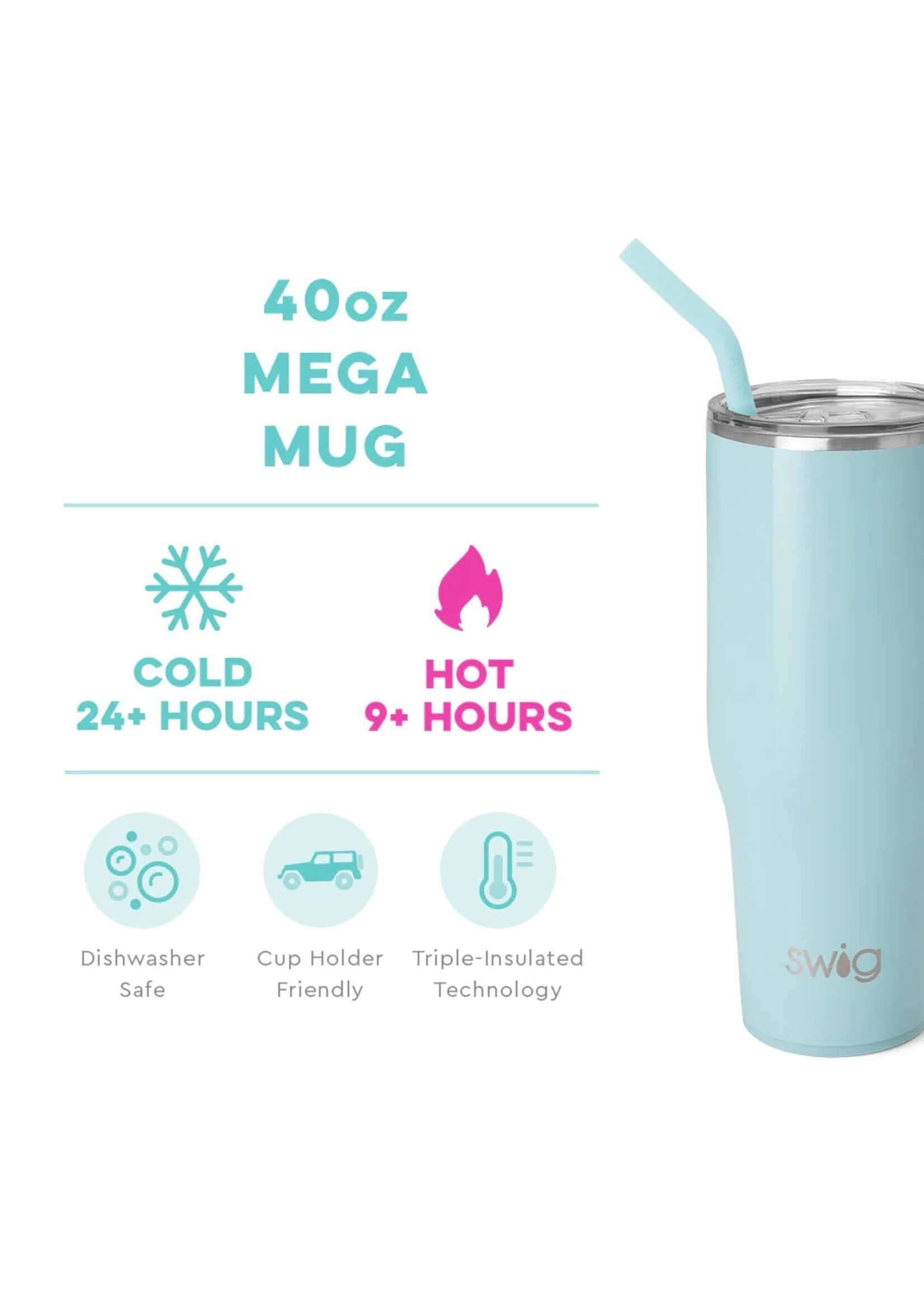 swig Swig Shimmer Aquamarine Mega Mug (40 oz)