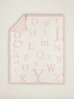 Barefoot Dreams Barefoot Dreams Cozychic ABC Blanket -Dusty Rose/Cream