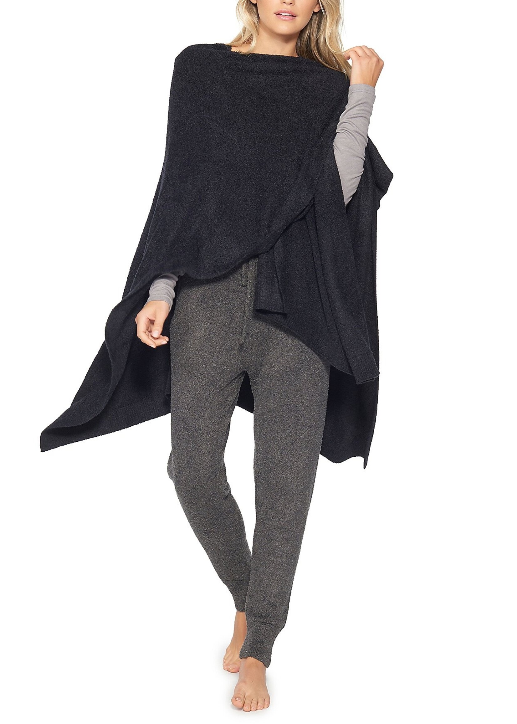 Barefoot Dreams Cozychic Lite Weekend Wrap - Black