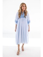 J. Marie Pebble Midi Dress - Blue Stripe