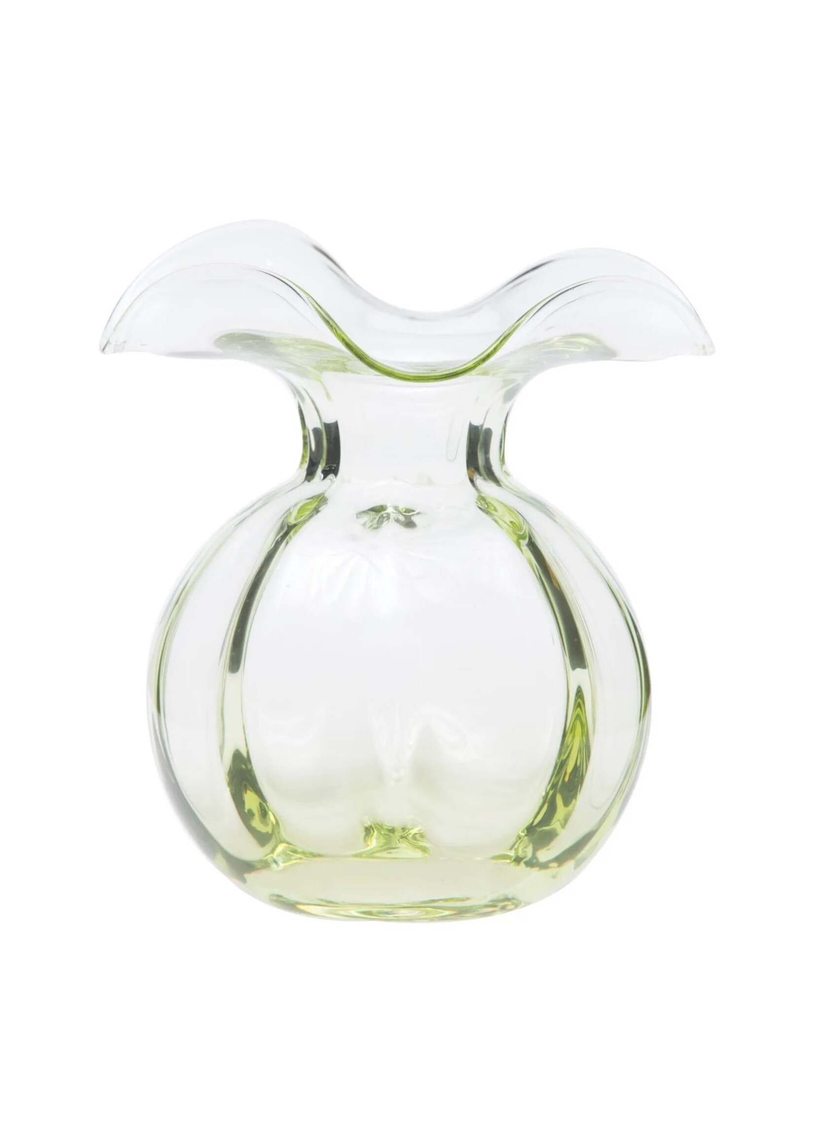 Vietri Hibiscus Glass Dark  Green Bud Vase